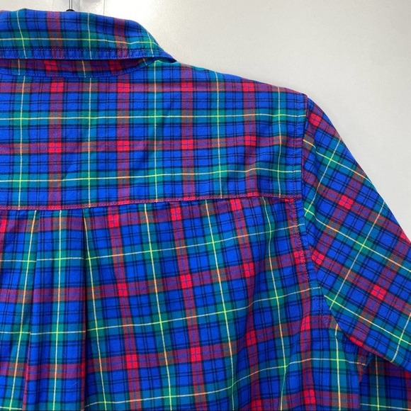 Lands End Plaid Button Down Long Sleeve Shirt - Picture 7 of 10